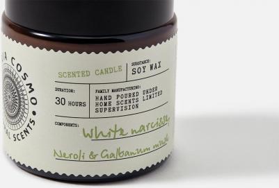 Свеча ароматическая в стеклянной банке Nature Нарцисс нероли и мускус – фото 4