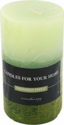 Cвеча ароматическая хвойный лес 3 цвета 6х10 см – фото 1