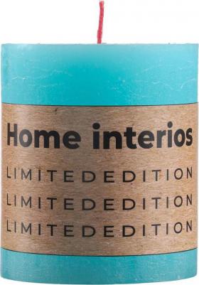 Свеча столбик рустик бирюзовый 7х8 см – фото 1