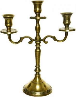 Канделябр джероламо под 3 свечи, золотой, 23x30 см, 391424