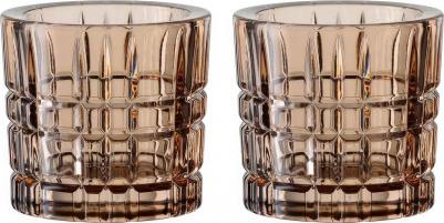 Набор подсвечников Square, 7.1х6.6 см, бронзовый, 2 шт – фото 1