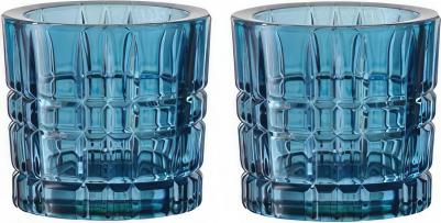 Набор подсвечников Square, 7.1х6.6 см, синий, 2 шт – фото 5