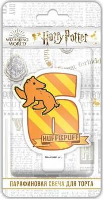 Свеча для торта Harry Potter, парафиновая, цифра 6 с рисунком, в блистере, чиби