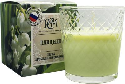 Свеча ароматическая в стакане "Ландыш", подарочная упаковка, 8х8,5 см, 30 ч – фото 1