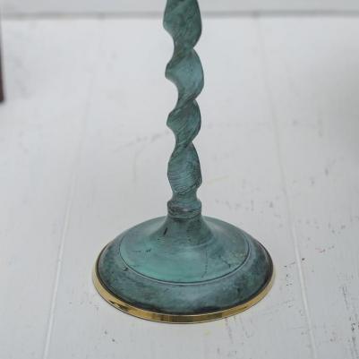 Подсвечник латунь, под старину"Вираж" 8,5х8,5х20,5 см 3403987 – фото 2