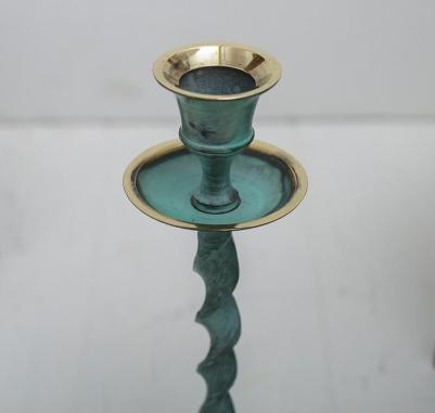 Подсвечник латунь, под старину"Вираж" 8,5х8,5х20,5 см 3403987 – фото 3