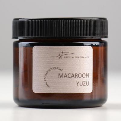 Свеча ароматическая в банке "MACAROON YUZU", соевый воск, 50 г, печенье и юзу 7030428 – фото 2