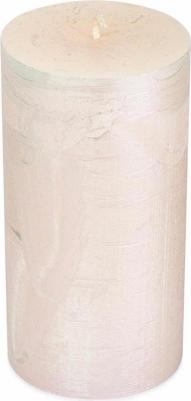 Свеча декоративная столбик неароматизированная перламутровая