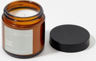 Свеча ароматическая декоративная с фитилем с ароматом PURE BASIL, Чистый базилик, 90 гр – фото 6