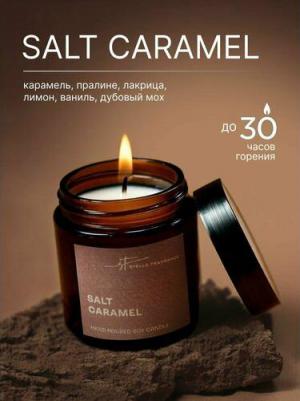 Свеча ароматическая декоративная с фитилем с ароматом SALT CARAMEL, Соленая карамель, 90 гр – фото 8