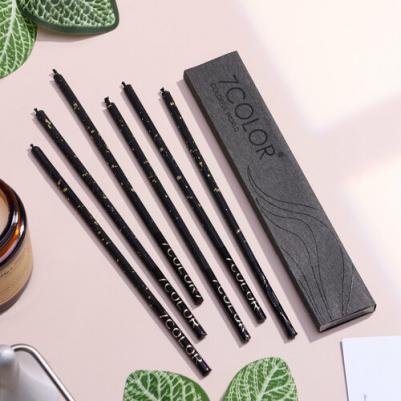 Набор свечей в торт, 6 штук "Исполнение желаний", чёрный с золотом – фото 2