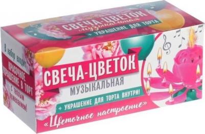 Свеча в торт музыкальная разноцветная – фото 4
