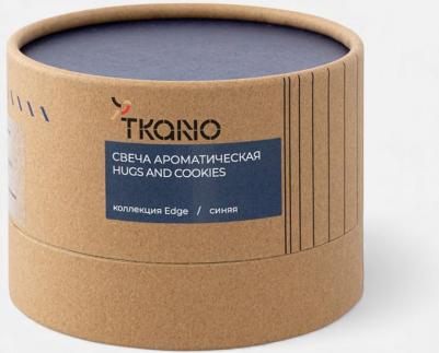 Свеча ароматическая Edge Hugs and Cookies 30ч, синий – фото 1