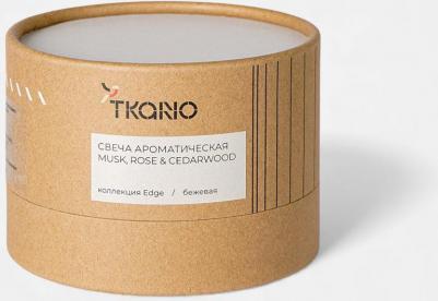 Свеча ароматическая Musk, Rose & Cedarwood из коллекции Edge, бежевый, 30 ч – фото 3