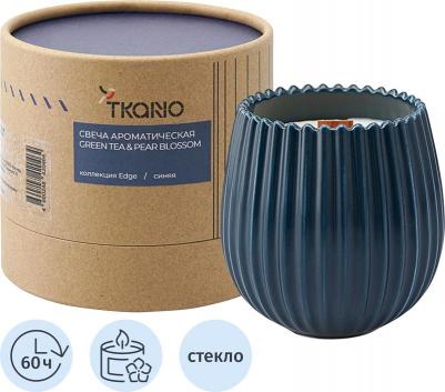 Свеча ароматическая с деревянным фитилём Green tea & Pear blossom из коллекции Edge бежевый 60 ч TK23-ARO0038