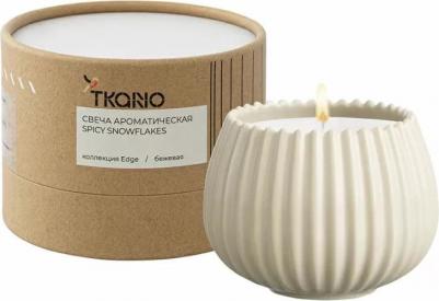 Свеча ароматическая Spicy Snowflakes из коллекции Edge бежевый 30 ч TK23-ARO0024