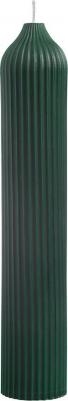 Свеча декоративная темно-зеленого цвета из коллекции edge, 25,5см