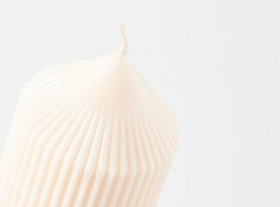 Декоративная свеча Columns Lines beige 185 г – фото 2