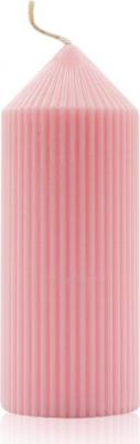Декоративная свеча Columns Lines pink 185 г – фото 1