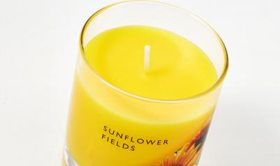 Свеча ароматическая в стеклянной банке Сделано в Англии. Подсолнух – фото 1