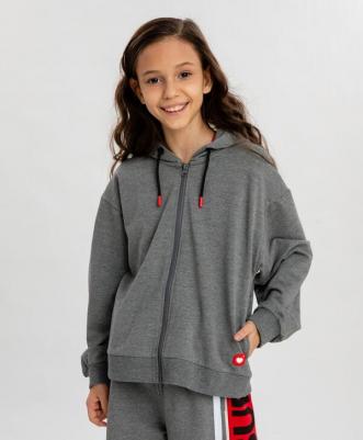 Худи 124BBGJC16040100, серый, 146 – фото 3