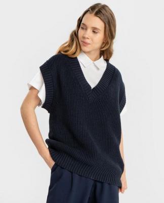 Школьный жилет, размер 128, синий – фото 1