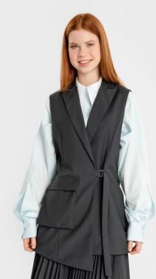 Школьный жилет, размер 146, серый – фото 6