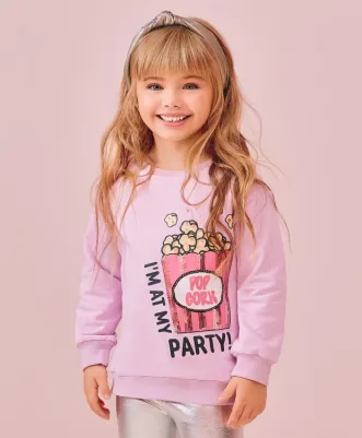 Свитшот со спущенным рукавом и манжетами розовый 222BBGP16021200 р.152