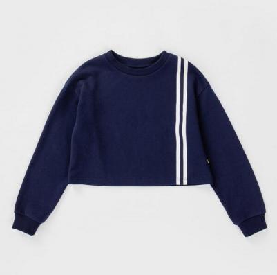 Толстовка нераспашная с лампасами синяя (170) – фото 7