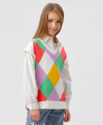 Жилет детский 123BBGJC36010013 мультицвет, 146 – фото 1