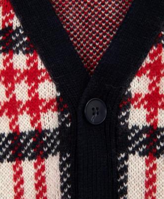 Кардиган вязаный в клетку мультицвет для девочки, 104, 22403GMC3501 – фото 5