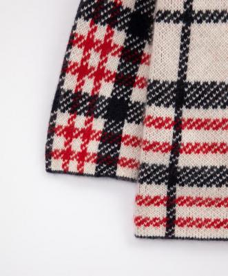 Кардиган вязаный в клетку мультицвет для девочки, 122, 22403GMC3501 – фото 6