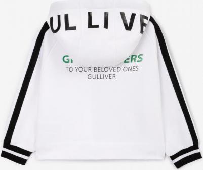 Толстовка распашная с отделкой белая для девочки (98) – фото 2