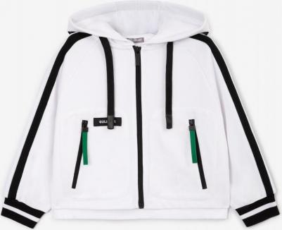 Толстовка распашная с отделкой белая для девочки (98) – фото 4