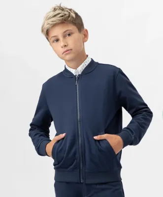 Толстовка детская 222BBBS16021000 цв.синий р.158