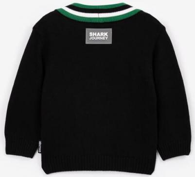 Кардиган оверсайз с контрастной отделкой чёрный для мальчика, 110, 22404BMC3501 – фото 4