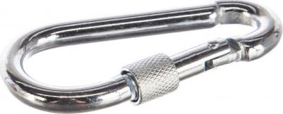 Карабин с фиксатором DIN 5299D, цинк, 4, (10 шт.) KF0410S