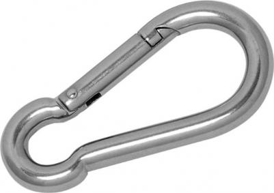 Оцинкованный карабин Карабин без фиксатора DIN 5299C, цинк, 6 мм, 1 шт. МС 1237083