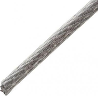 Трос стальной в ПВХ оплетке d=4,0 мм, прозрачный, цена за 1 шт – фото 1