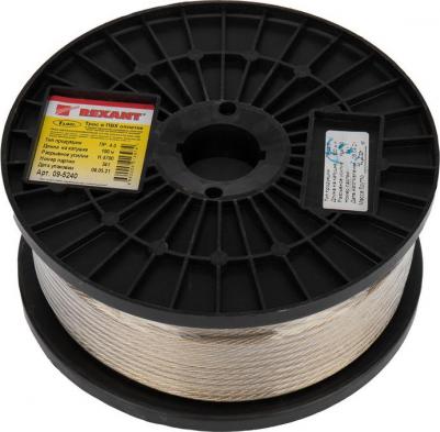 Трос стальной в ПВХ оплетке d=4,0 мм, прозрачный, цена за 1 шт – фото 2