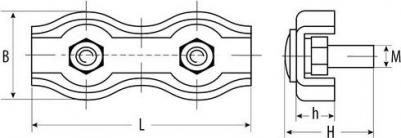 Двойной зажим троса 4-304445-05 – фото 3