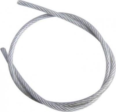 Трос стальной оцинкованный 2 мм/3 мм, 200 м, оплетка ПВХ, DIN 3055, пластиковая катушка, Профессионал – фото 1