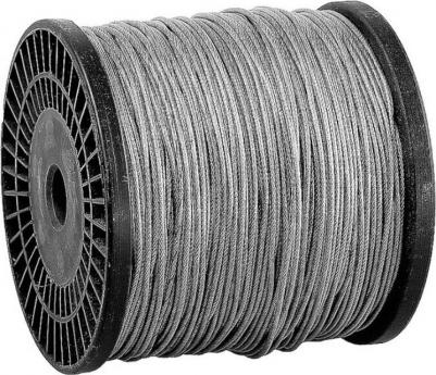 Трос стальной "ПРОФЕССИОНАЛ",, DIN 3055, в оплетке ПВХ, d=5/6 мм, L=150 м