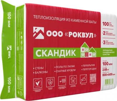 Базальтовая вата Лайт Баттс Скандик 800х600х100 мм 6 плит в упаковке - характеристики – фото 15