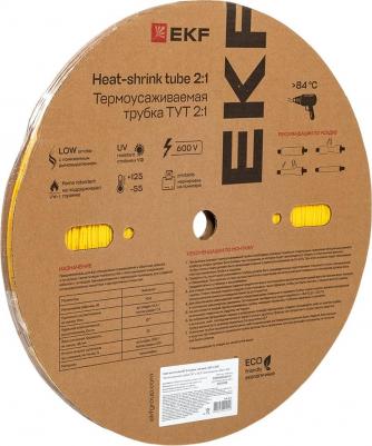 Термоусаживаемая трубка ТУТ 2/1 желтая рулон PROxima tut-2-y