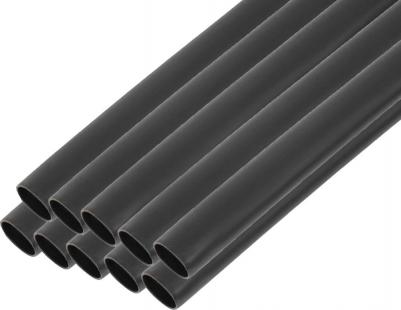 Трубка термоусадочная клеевая 6/2, черная, 10шт по 1м G-80122 представляет собой надежное решение для изоляции и защиты проводов при различных