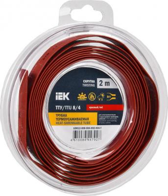 Трубка термоусадочная ТТУ нг-LS 8/4 красная (2м/упак), цена за 1 упак
