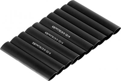 Набор термоусадочных трубок Гермокомплект 100 мм черные 10 штук – фото 4