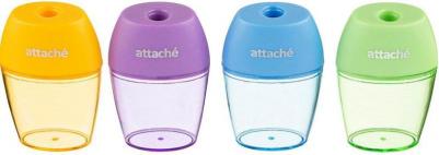 Точилка Bright Colours 1 отв., цветной контейнер, ассорти