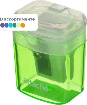 Точилка на 1 отвт, прямоуг, с цветным контейнером, ассорти – фото 4